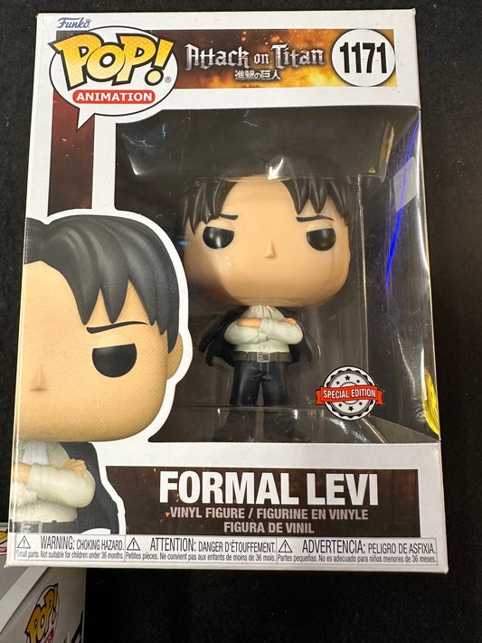 FUNKO POP ATTACK ON TITAN FORMAL LEVI # 1171 SPECIAL EDITION