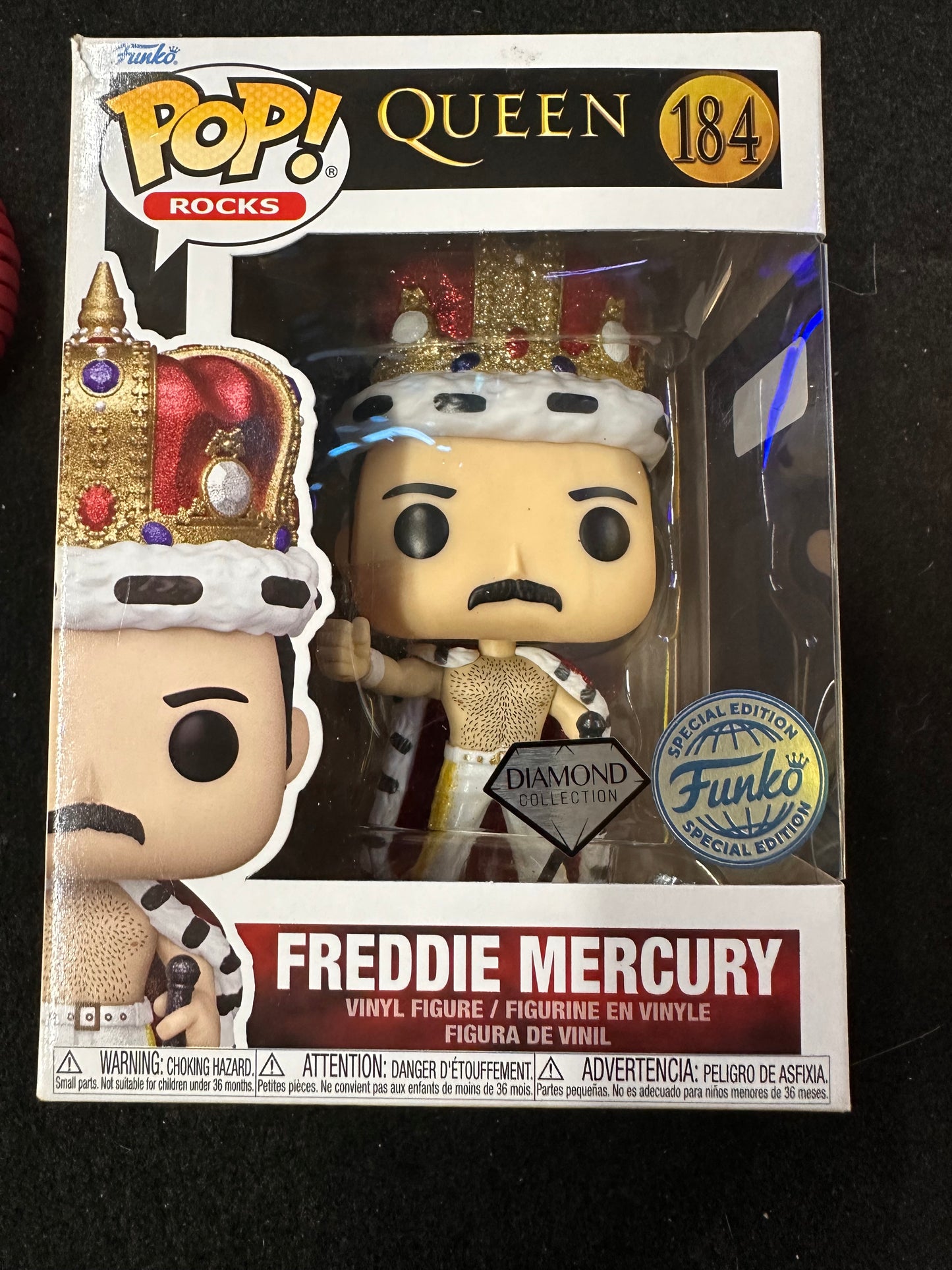 FUNKO POP QUEEN FREDDIE MERCURY # 184 DIAMOND COLLECTION