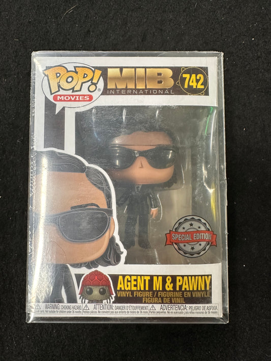FUNKO POP MIB INTERNATIONAL AGENT M & PAWNY #742 SPECIAL EDITION