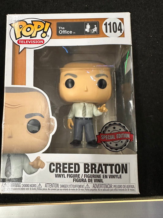 FUNKO POP THE OFFICE CREED BRATTON #1104 SPECIAL EDITION