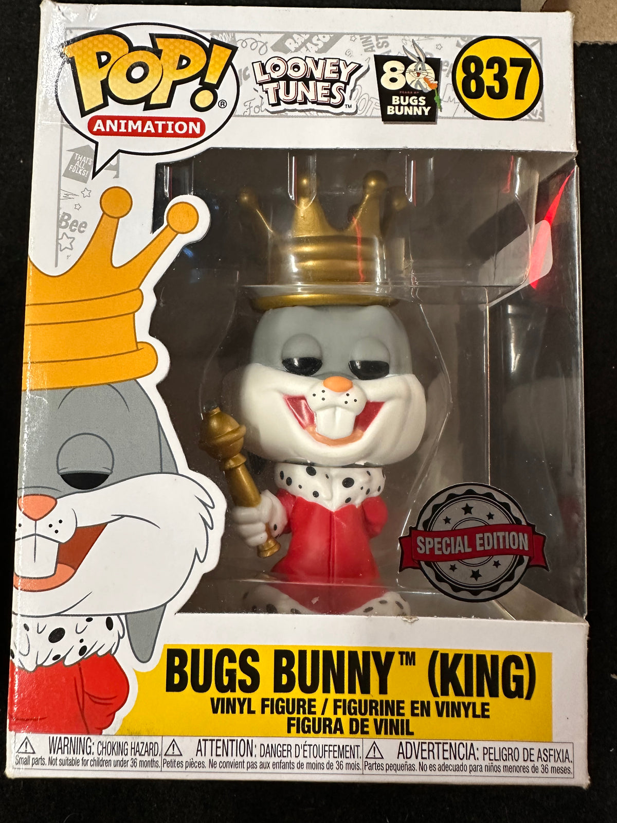 FUNKO POP LOONEY TUNES BUGS BUNNY (KING) #837