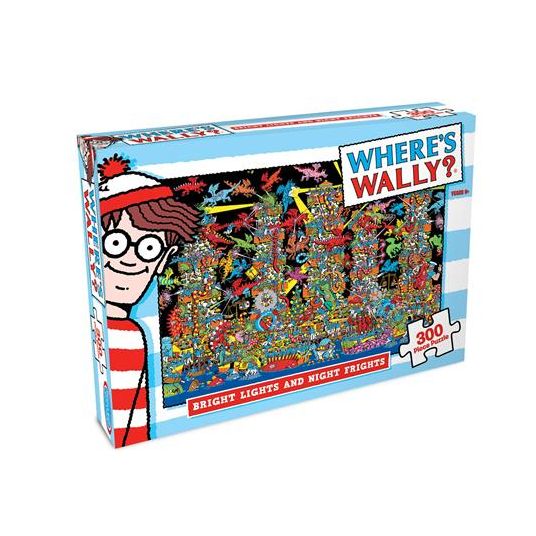 Find Willy Where's Wally Puzzle Bright Lights & Fright Nights 300 Pc Jigsaw Puzzl ...