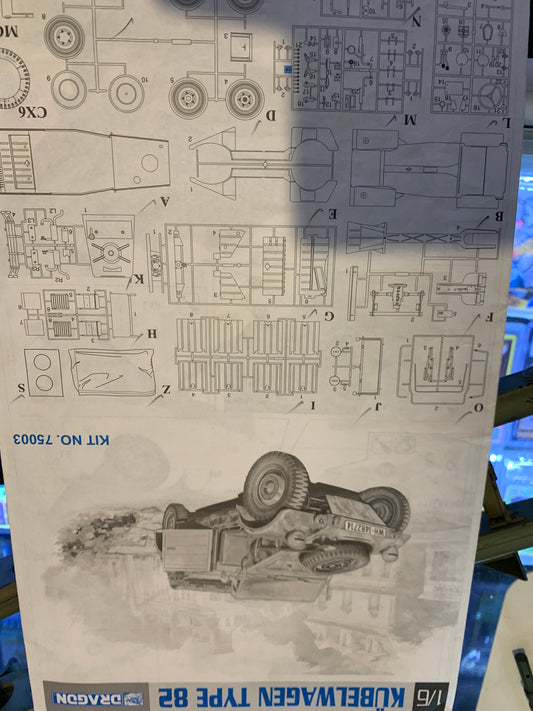Kubelewagan army vehicle around 1942 model no box already made has some papers very large