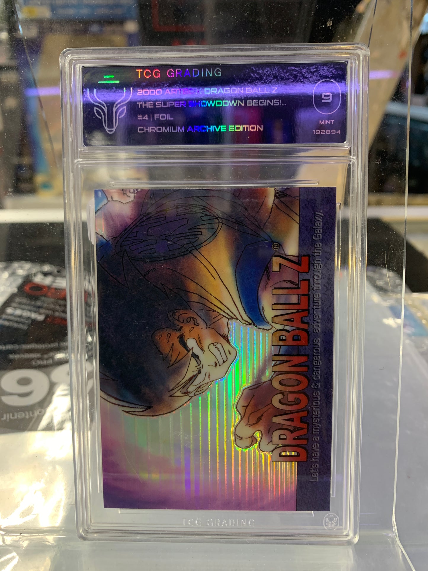 TGC 2000 artbox dragon Z the super show down graded card