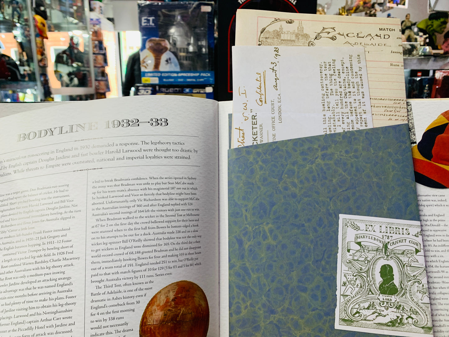 The offical Ashes Treasures with filled memorabilia pulled outs