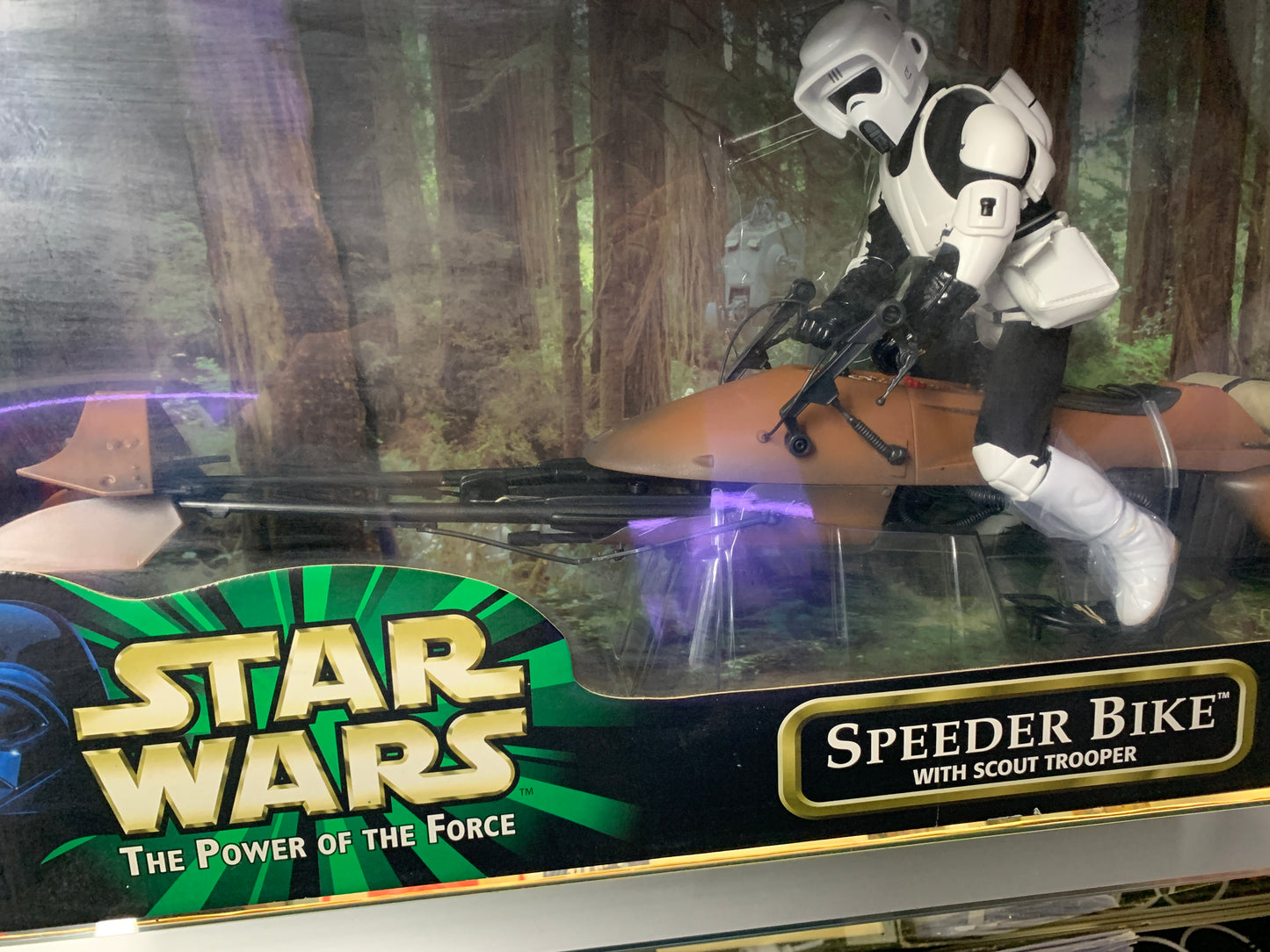 Star wars the power of the force with scout trooper speeder bike Hasbro 2000