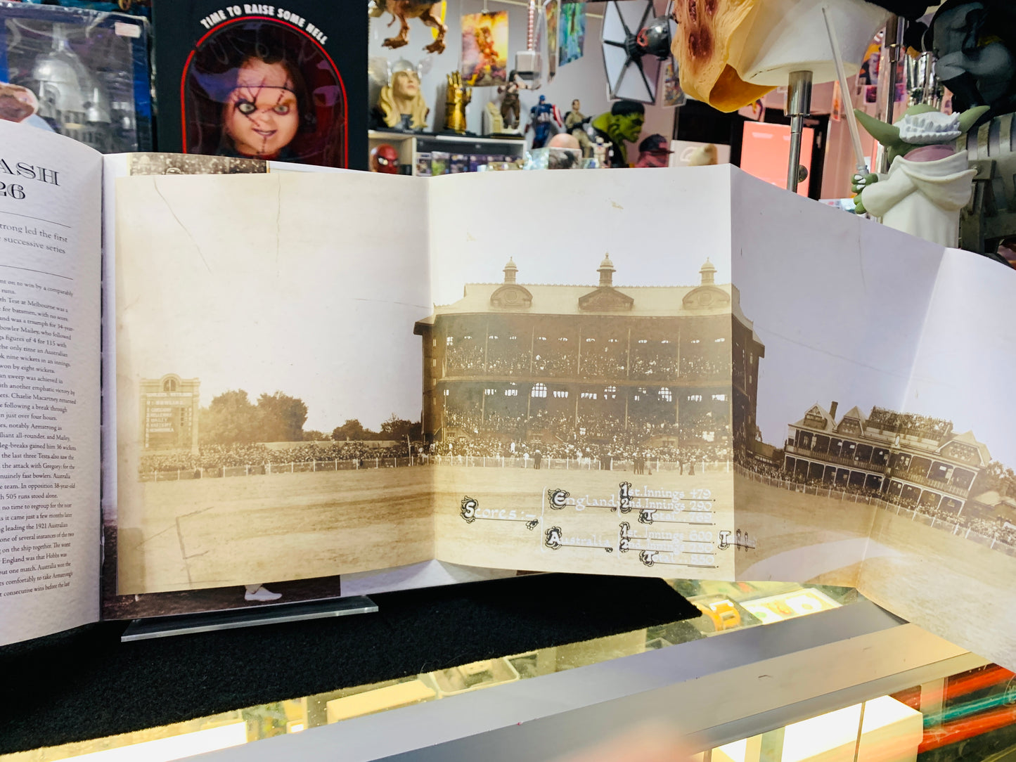 The offical Ashes Treasures with filled memorabilia pulled outs