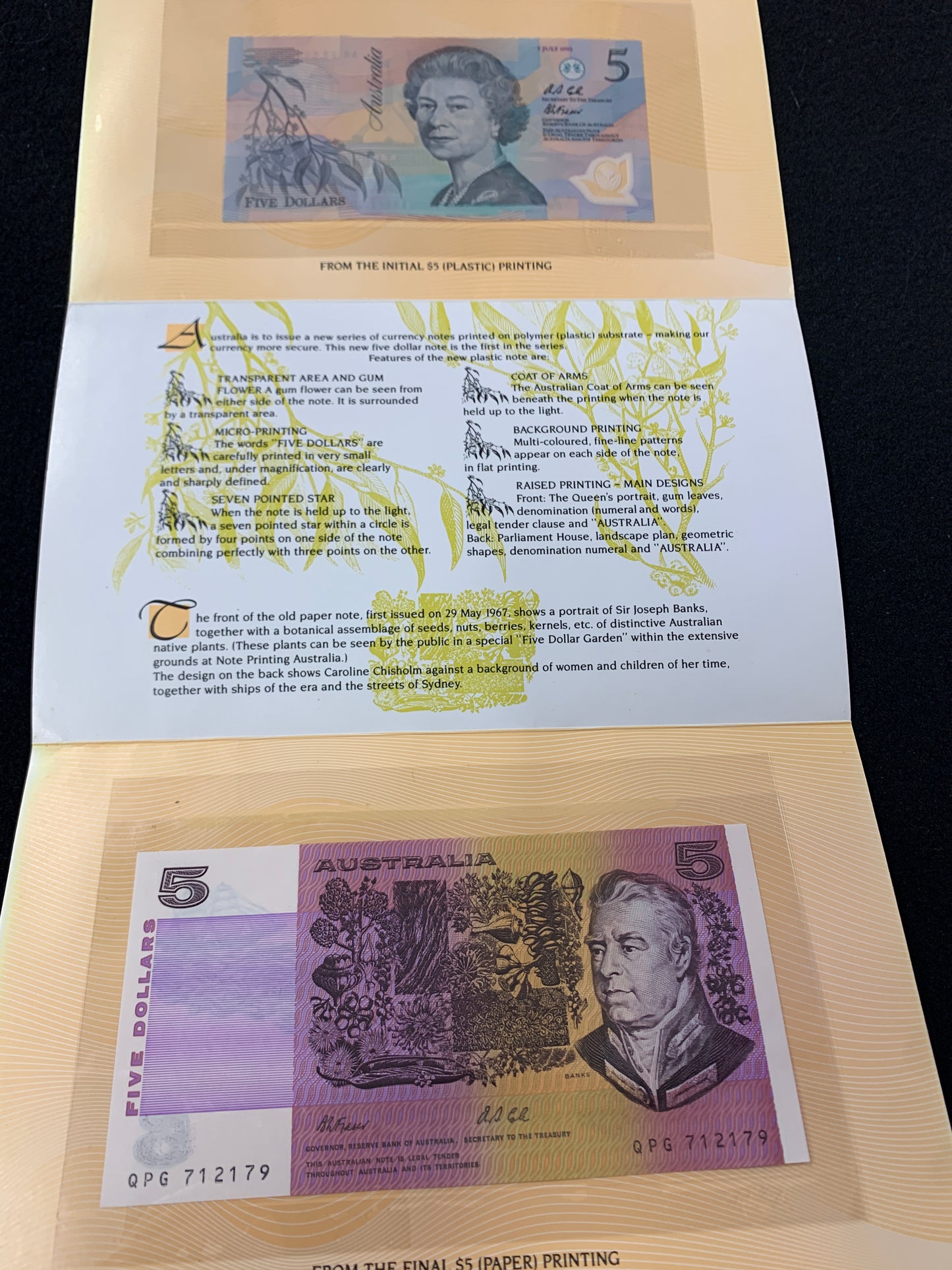 Note printing Australia $5 notes