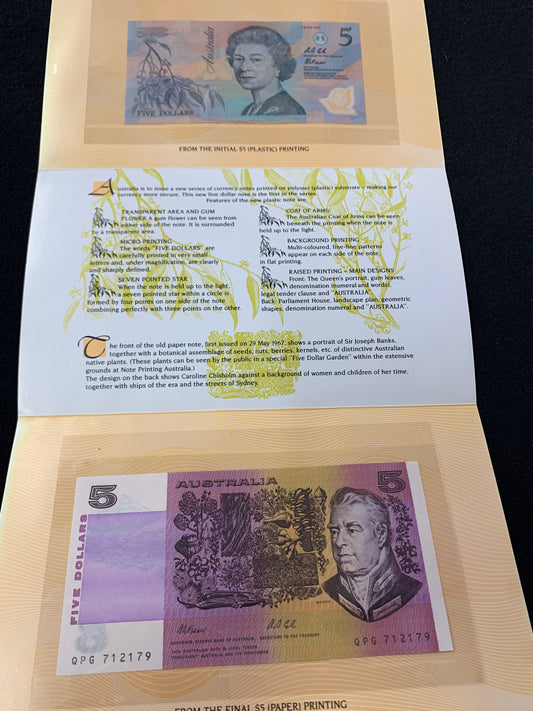 Note printing Australia $5 notes