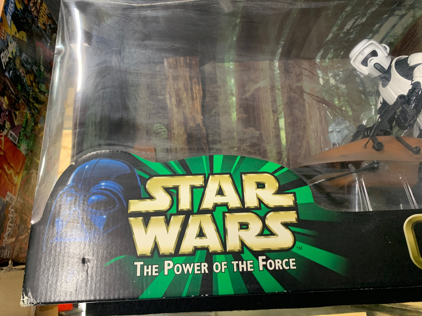 Star wars the power of the force with scout trooper speeder bike Hasbro 2000