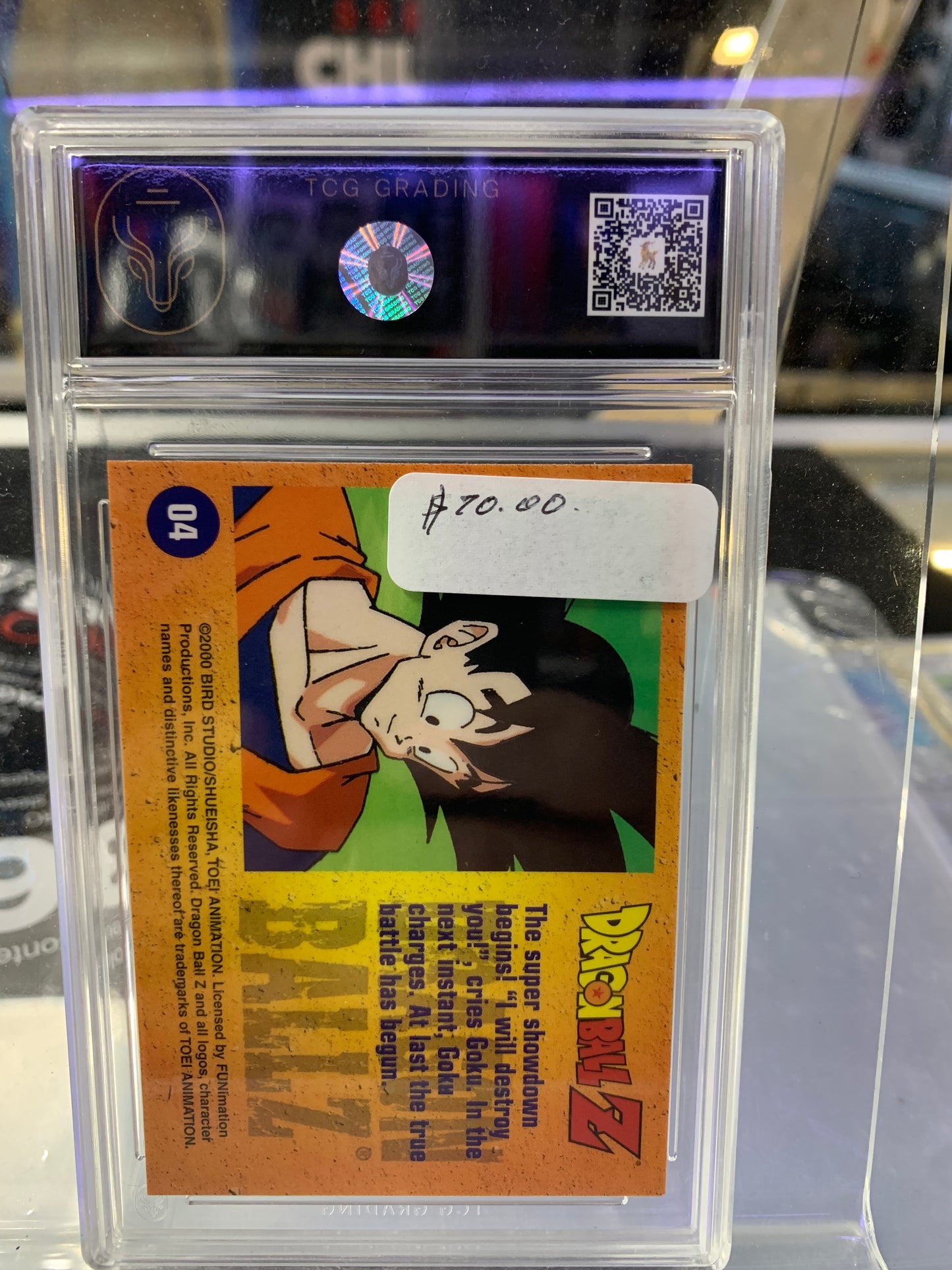 TGC 2000 artbox dragon Z the super show down graded card