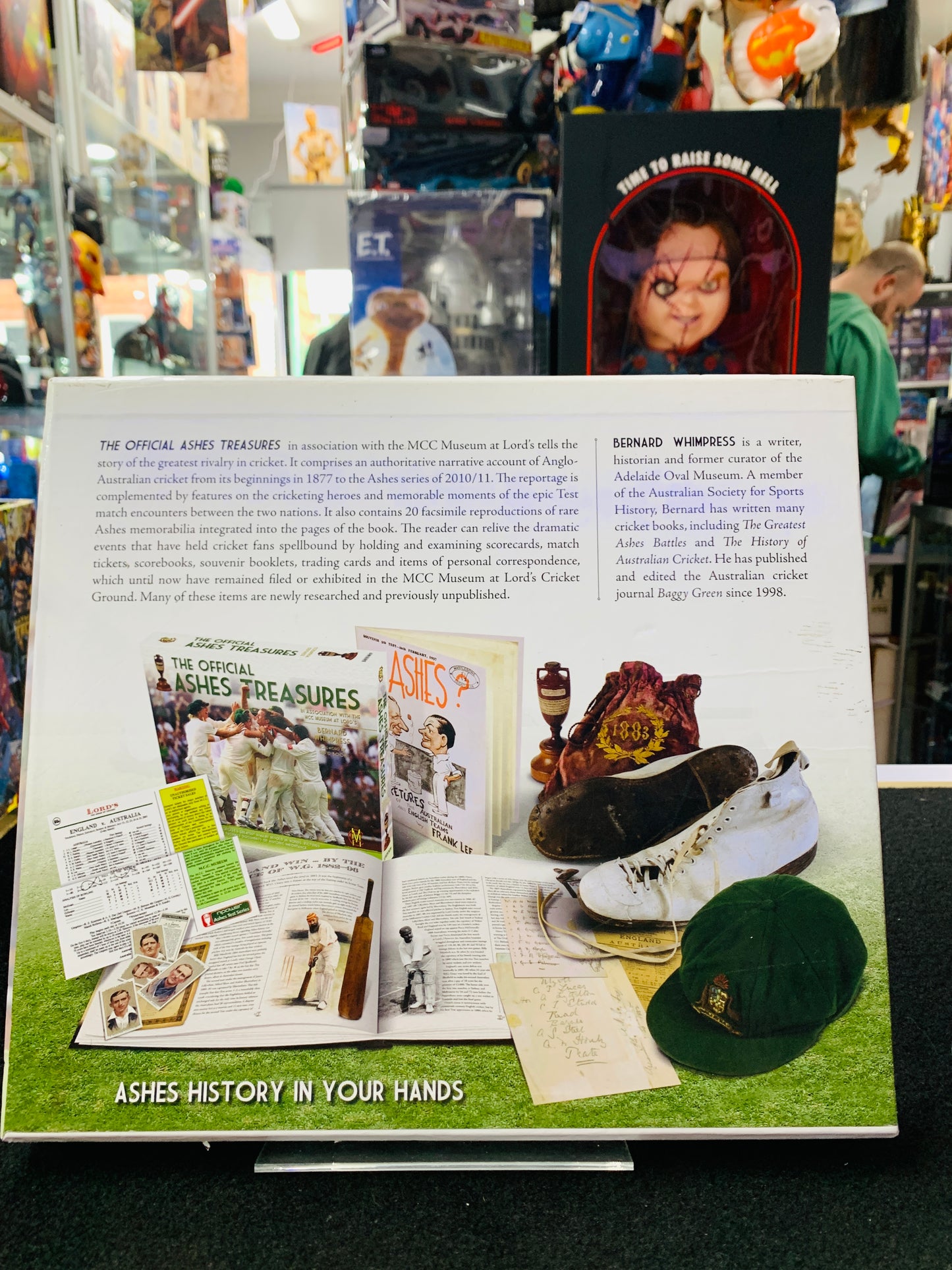 The offical Ashes Treasures with filled memorabilia pulled outs