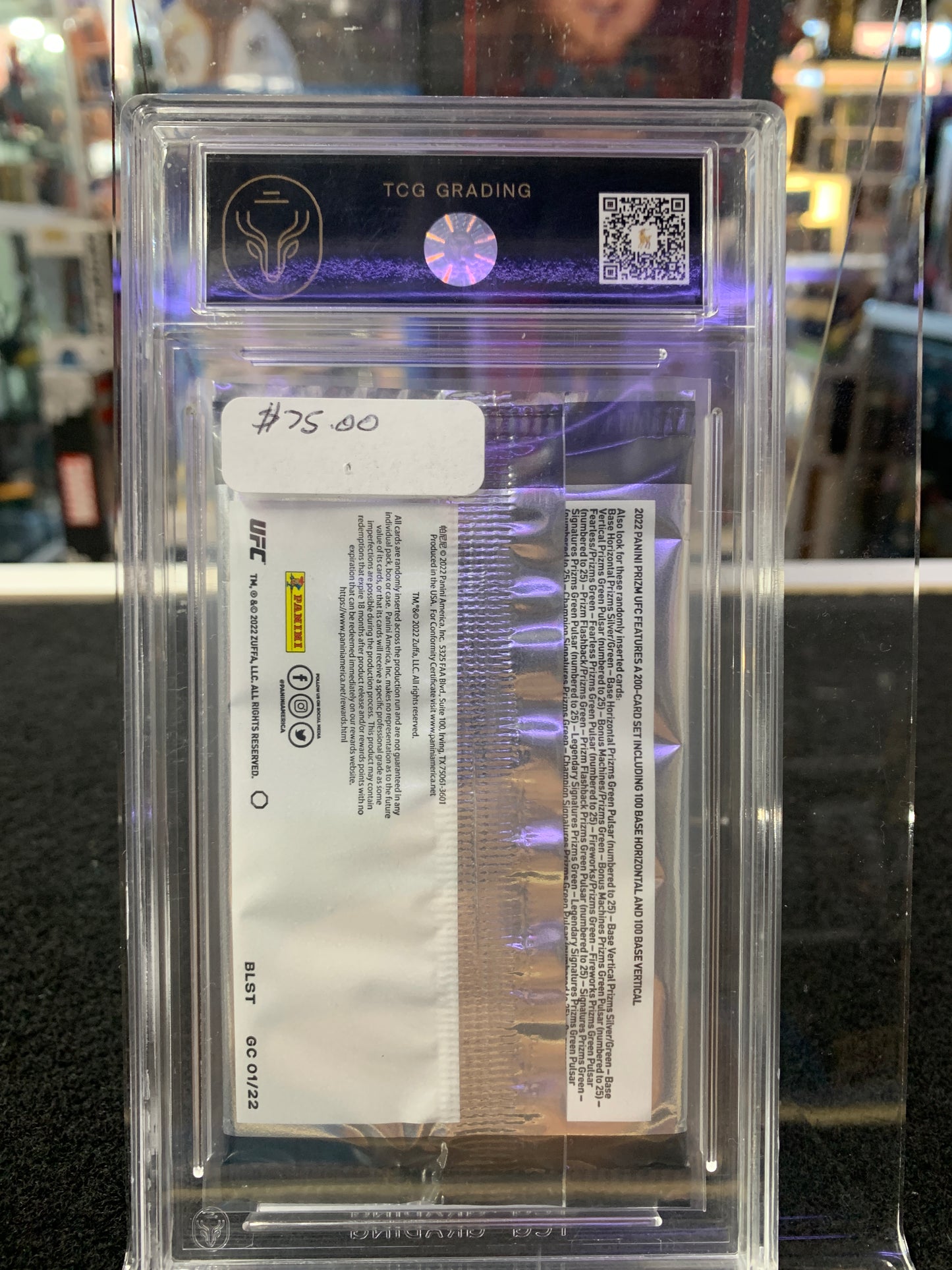 TGC grading 2022 panni prizm UFC blaster exclusive foil pack