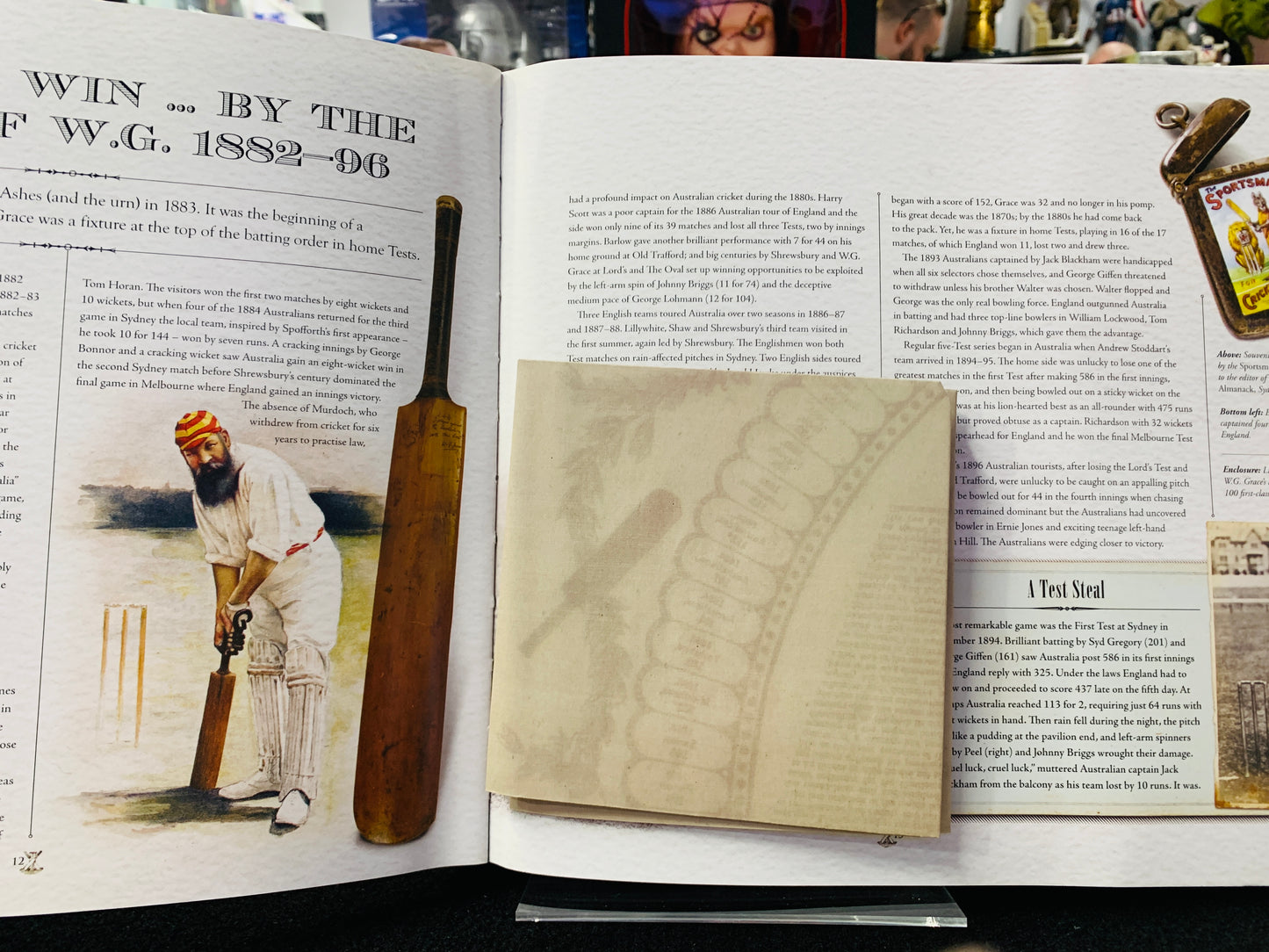 The offical Ashes Treasures with filled memorabilia pulled outs