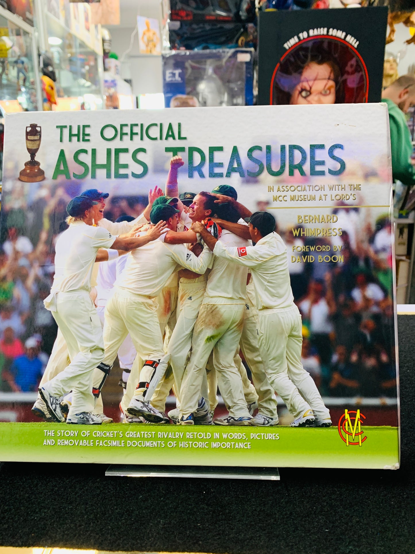 The offical Ashes Treasures with filled memorabilia pulled outs