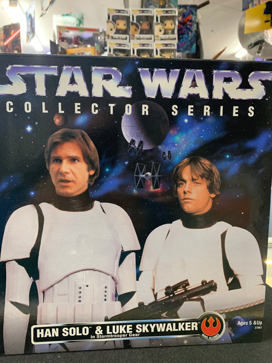 Star Wars collectors series Han Solo and Luke Skywalker kenner 1997
