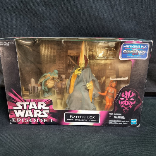Star Wars Cinema Scene Watto’s Box Figure Set Comm Talk Chip 1999 Box Has Wear 