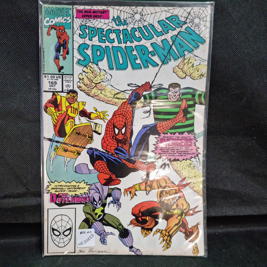 Spectacular Spider-Man #169 (1990) The Outlaws VS. Avengers