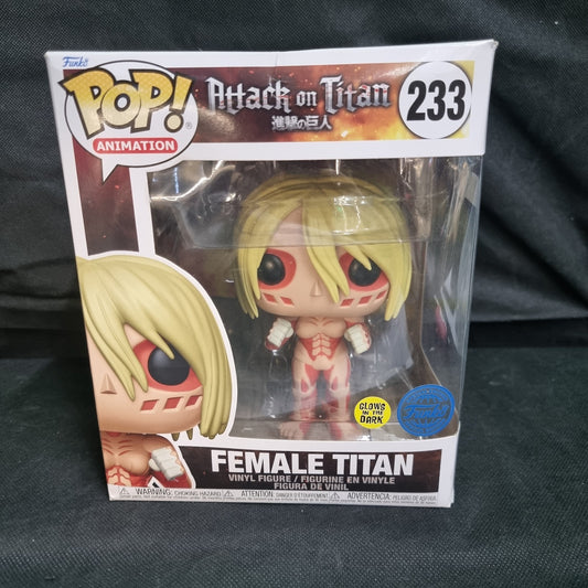 Female Titan Pop 233 Glow - Attack on Titan Funko Pop! Vinyl 2022 - Vaulted
