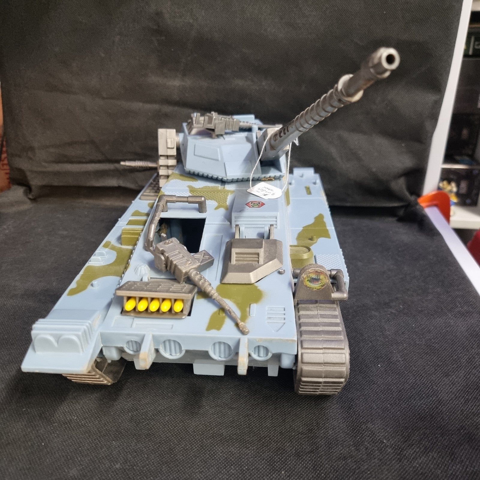 1986 Lanard Military Tank Marauders 80s GI Joe Blue Camo Incomplete As Is