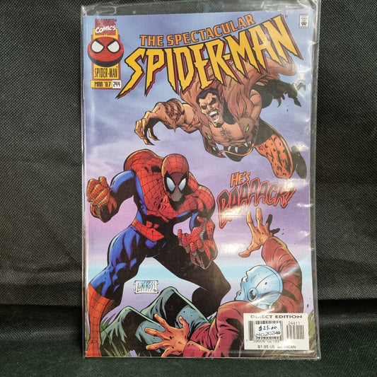 SPECTACULAR SPIDER-MAN #244 (Marvel 1997) 1st App of Alyosha [[Son of Kraven]]