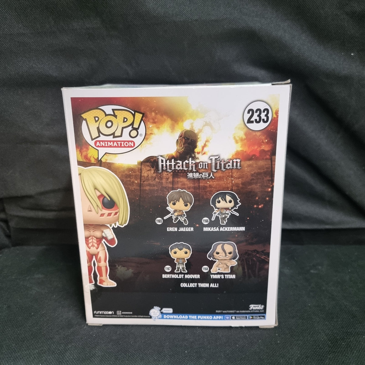 Female Titan Pop 233 Glow - Attack on Titan Funko Pop! Vinyl 2022 - Vaulted