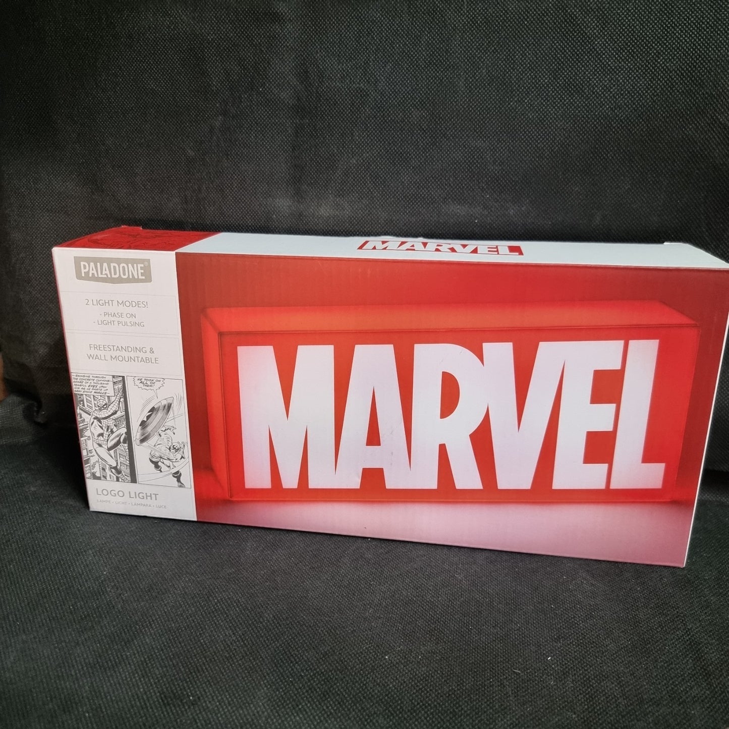 Paladone Marvel Logo Freestanding/Wall Mountable Red/White Light Up Lamp/Sign