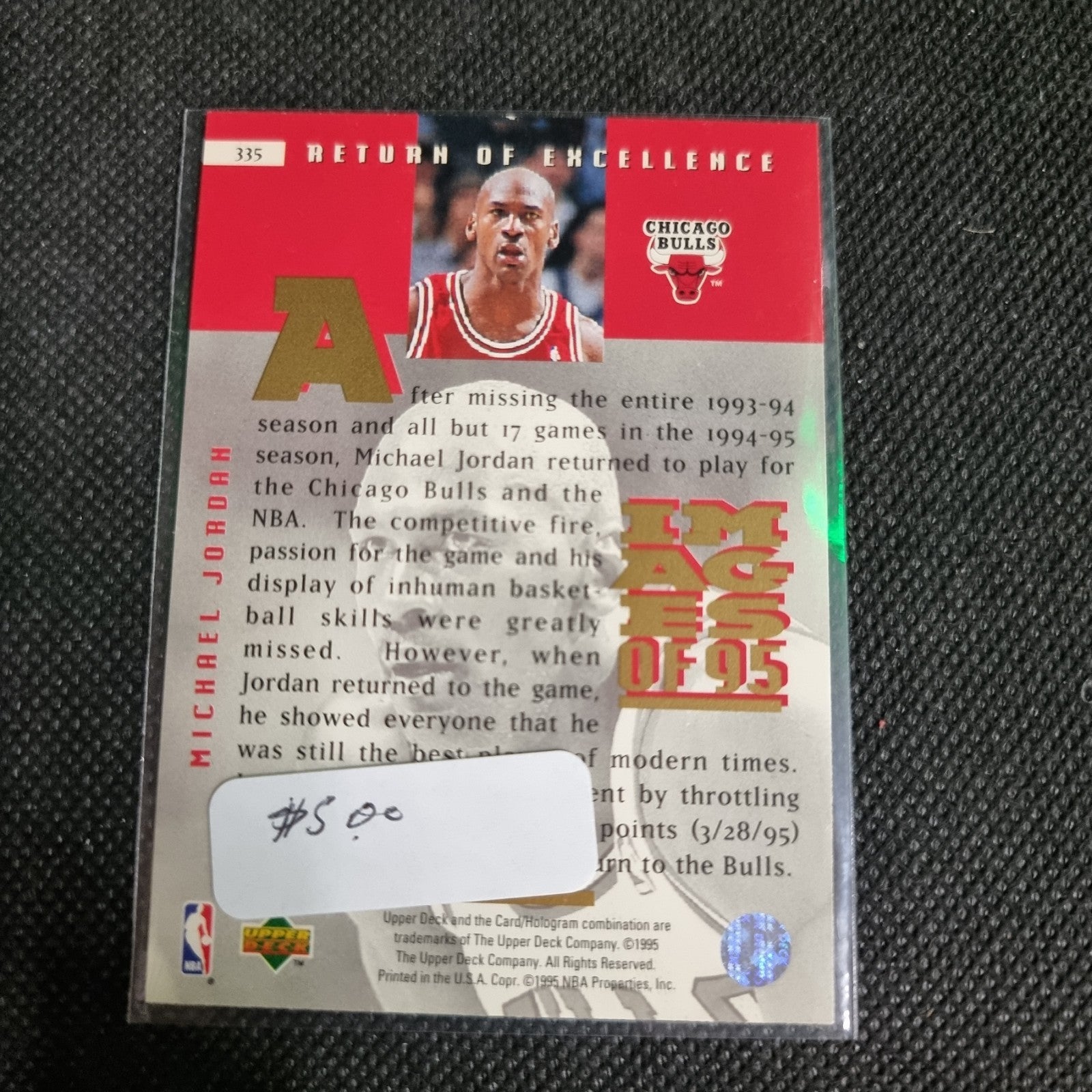 1995-96 Upper Deck Michael Jordan #335 HOF