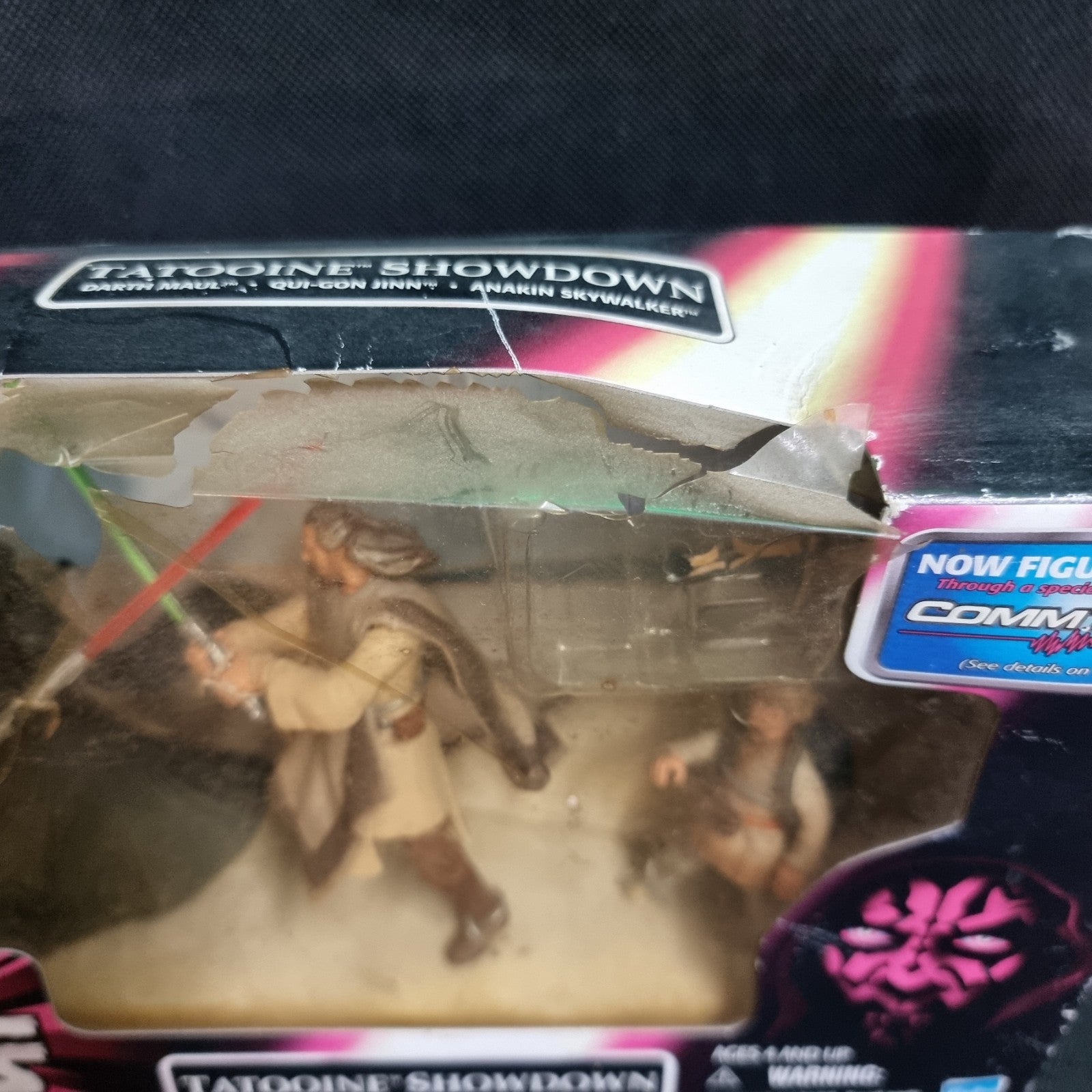 Star Wars Episode 1 TATOOINE SHOWDOWN Action Playset Hasbro Box Has Some Damage 