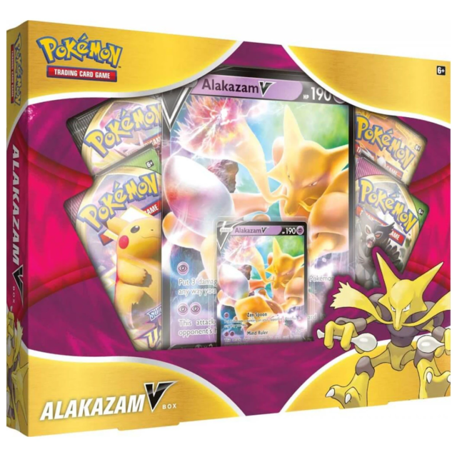Pokemon Alakazam V Box - Sun & Moon And Sword & Shield Packs Sealed 