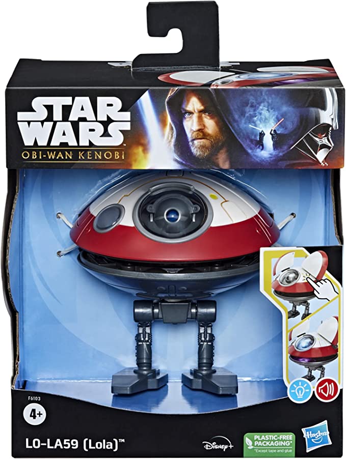 Star Wars L0-LA59 (Lola) Interactive Electronic Figure, OBI-Wan Kenobi Series-Inspired Droid Toy, Star Wars Toy for Kids Ages 4 and Up
