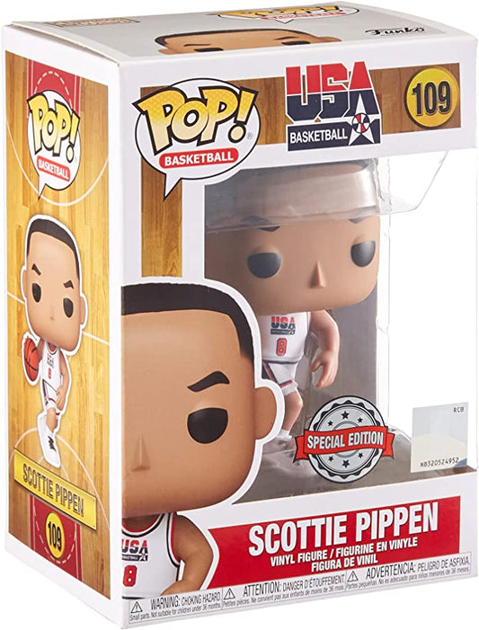 Funko Pop NBA Basketball - Scottie Pippen 1992 Team USA White #109 Captain Comics and Collectables Pty Ltd