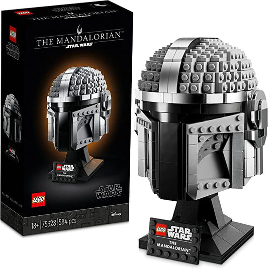 LEGO Star Wars The Mandalorian Helmet Buildable Model Kit, Display Collectible Decoration Set for Adults, Collection Gift