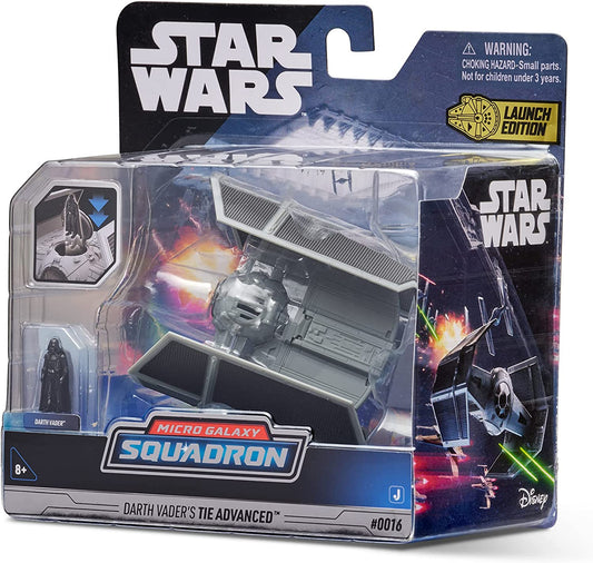 Star Wars Micro Galaxy Squadron Starfighter Class Darth Vader’s TIE Advanced - 5-Inch Vehicle with 1-Inch Darth Vader Micro Figure