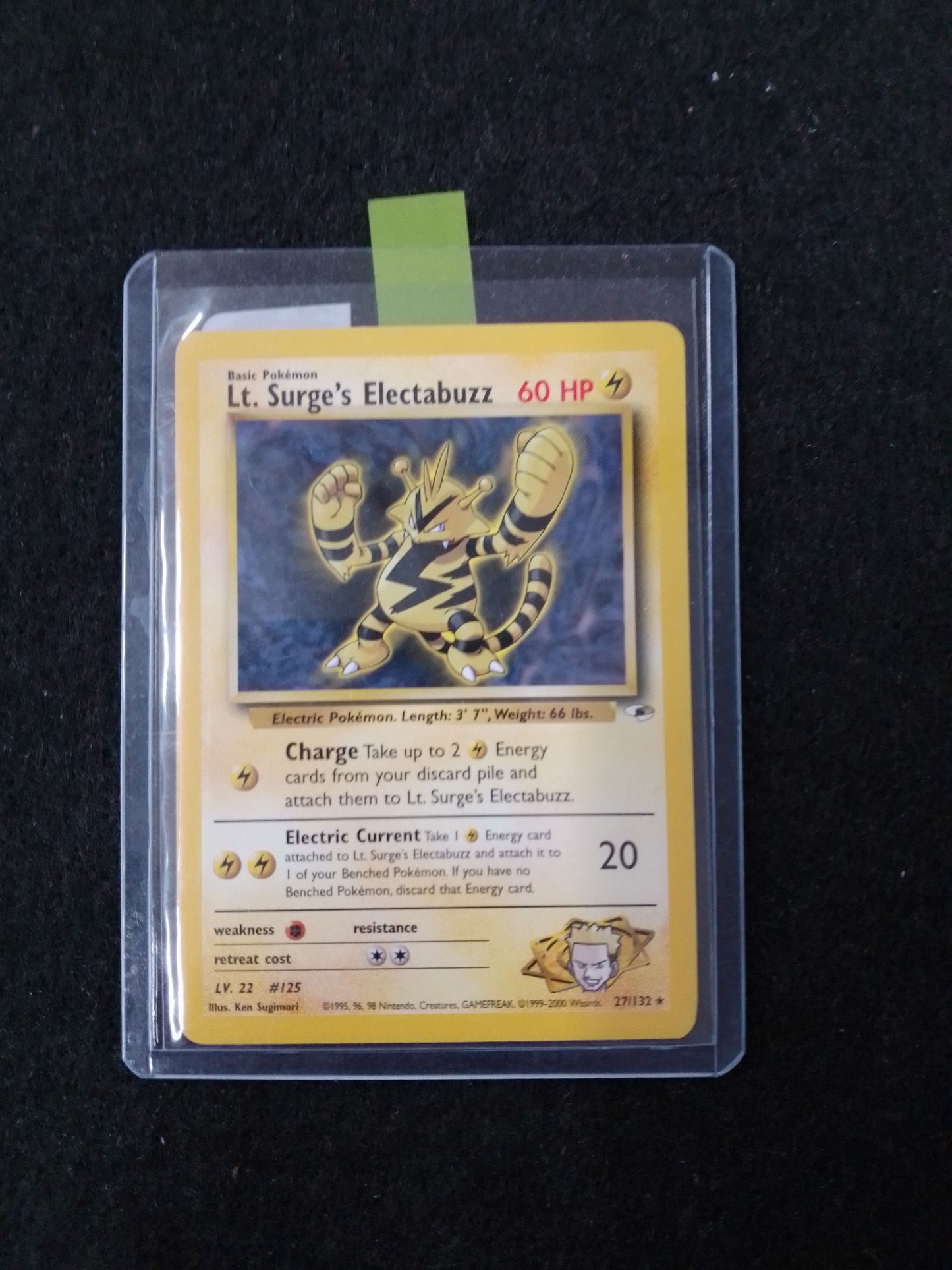 Pokemon Lt Surge's Electabuzz 60HP 27/132 Trading Card - N05275