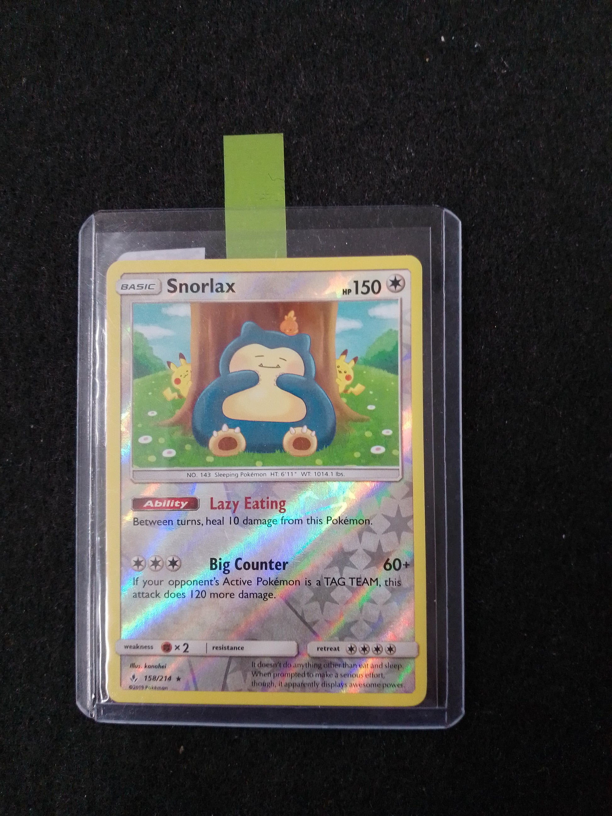 Pokemon Snorlax 150 HP Lazy Eating Trading Card - N05272 Captain Comics and Collectables Pty Ltd Pokemon Snorlax 150 HP Lazy Eating Trading Card - N05272 Captain Comics and Collectables Pty Ltd