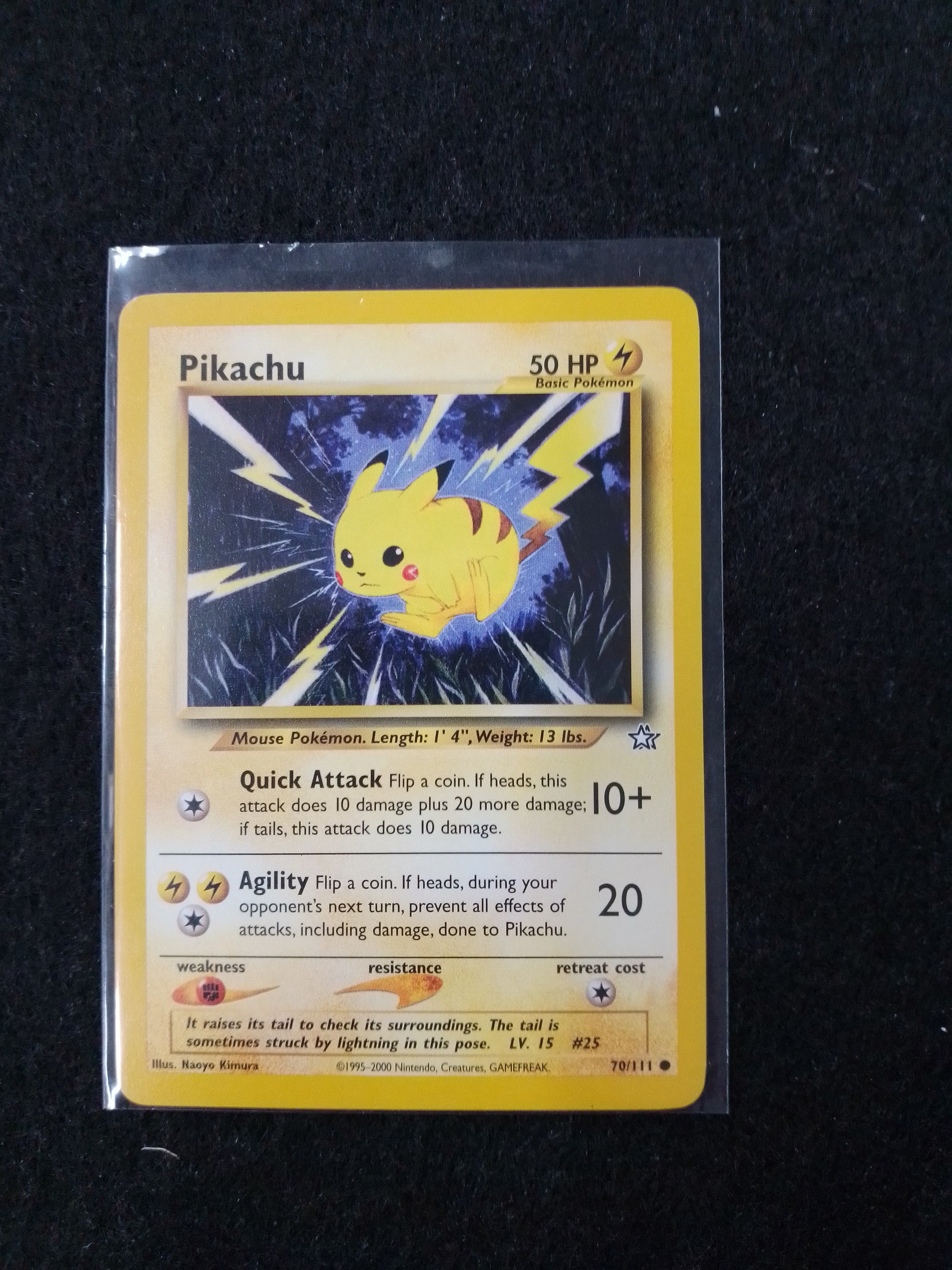 Pokemon Pikachu 50HP 70/111 1995 Trading Card - N05300 Captain Comics and Collectables Pty Ltd Pokemon Pikachu 50HP 70/111 1995 Trading Card - N05300 Captain Comics and Collectables Pty Ltd