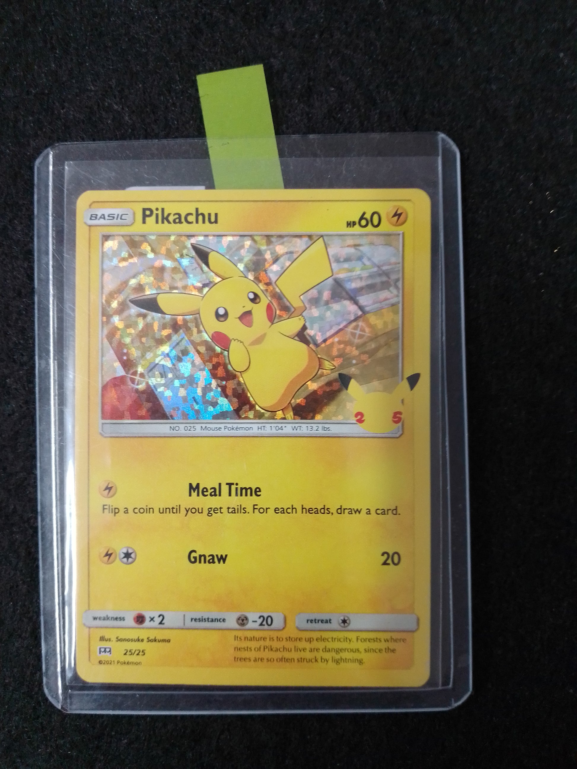 pikachu pokemon card 60hp Pokemon Pikachu 60HP 25/25 Trading Card