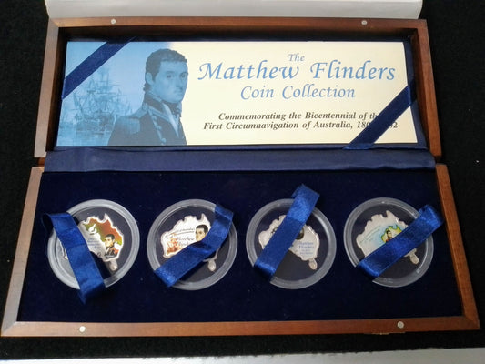 The Matthew Flinders Coin Collection Set Of Four .999 Silver 1oz Coins - N05363