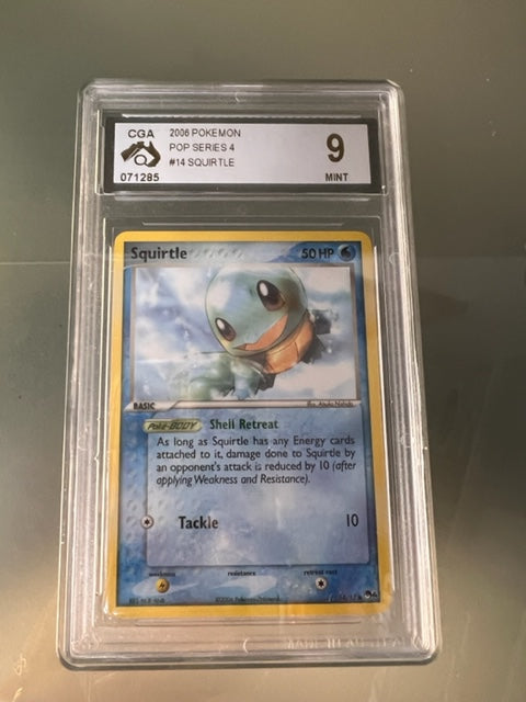 CGC 8.5 2006 POP Series 4 Squirtle 14/17 Promo Pokemon Card Captain Comics and Collectables Pty Ltd
