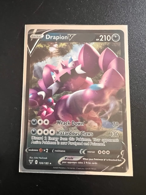 Pokémon TCG Drapion V Vivid Voltage 106/185 Regular Ultra Rare Captain Comics and Collectables Pty Ltd