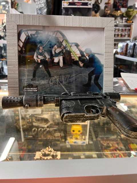 Signed Star Wars Picture & Gun Prop