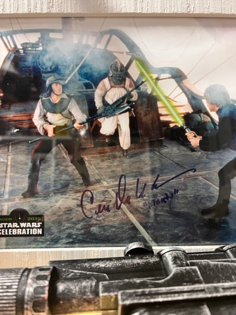 Signed Star Wars Picture & Gun Prop