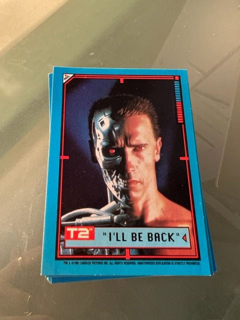 Terminator 2 - T2 - Complete 44 Sticker Card SET - 1991 Topps - NM