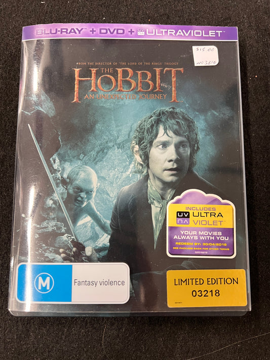 THE HOBBIT AN UNEXPECTED JOURNEY BLU RAY REGION B DVD LIMITED EDITION