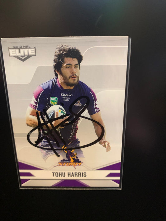 Tohu Harris nrl signed card