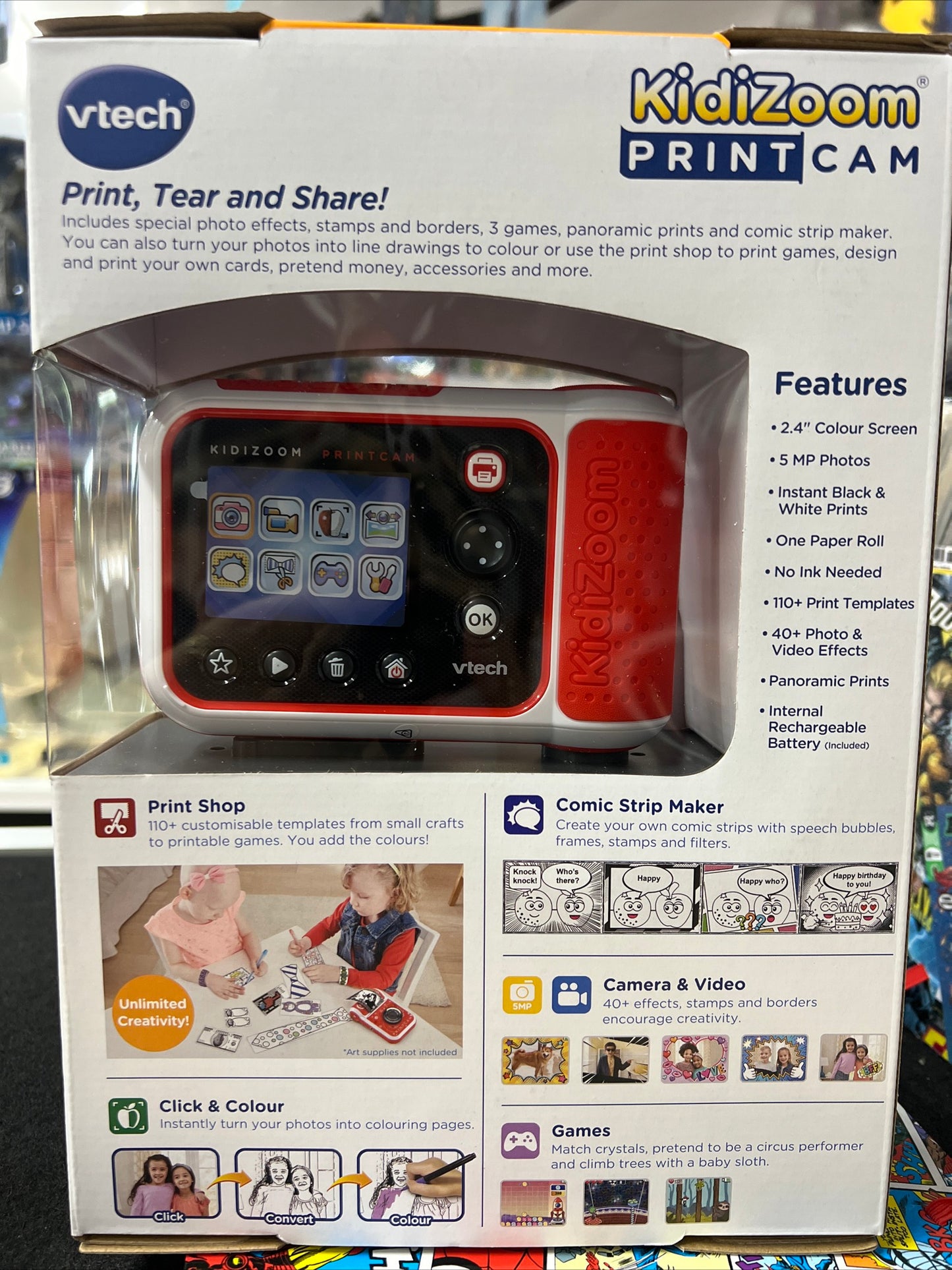 VTech KidiZoom PrintCam - Digital Camera for Children with Built-in Printer