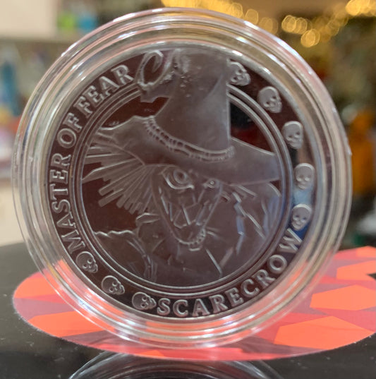 Scarecrow coin in protective case