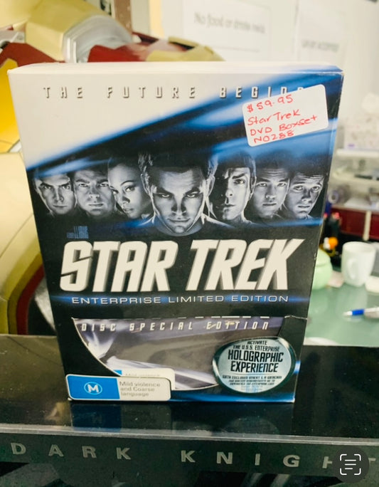 Star Trek movie boxset with the spaceship enterprise
