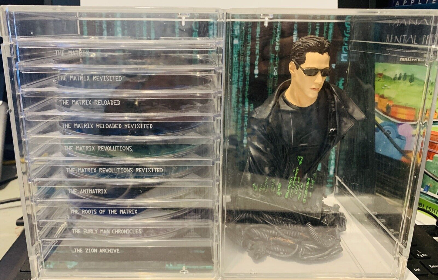 Matrix Dvd set With Solid Resin Figure In Perspex Case